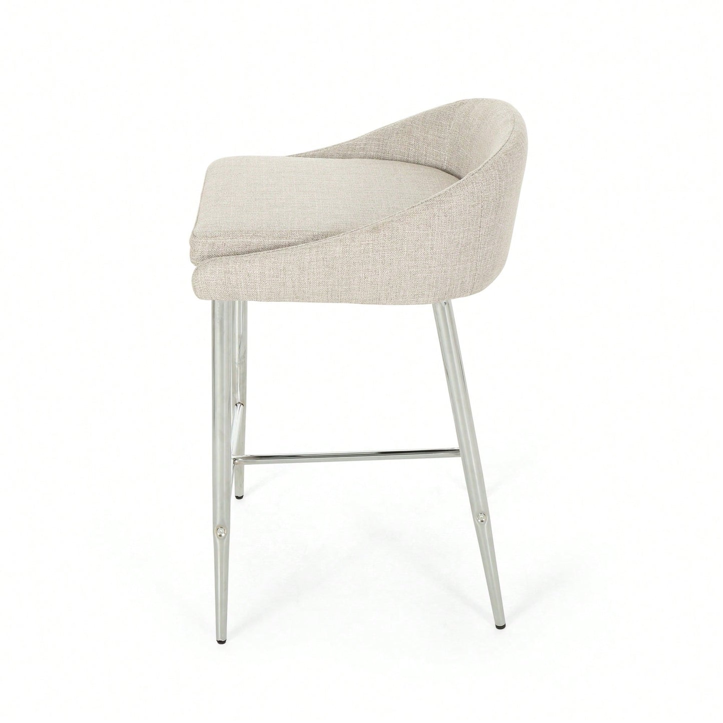 Set Of 2 Modern Counter Stools For Kitchen Island Or Bar Height Seating