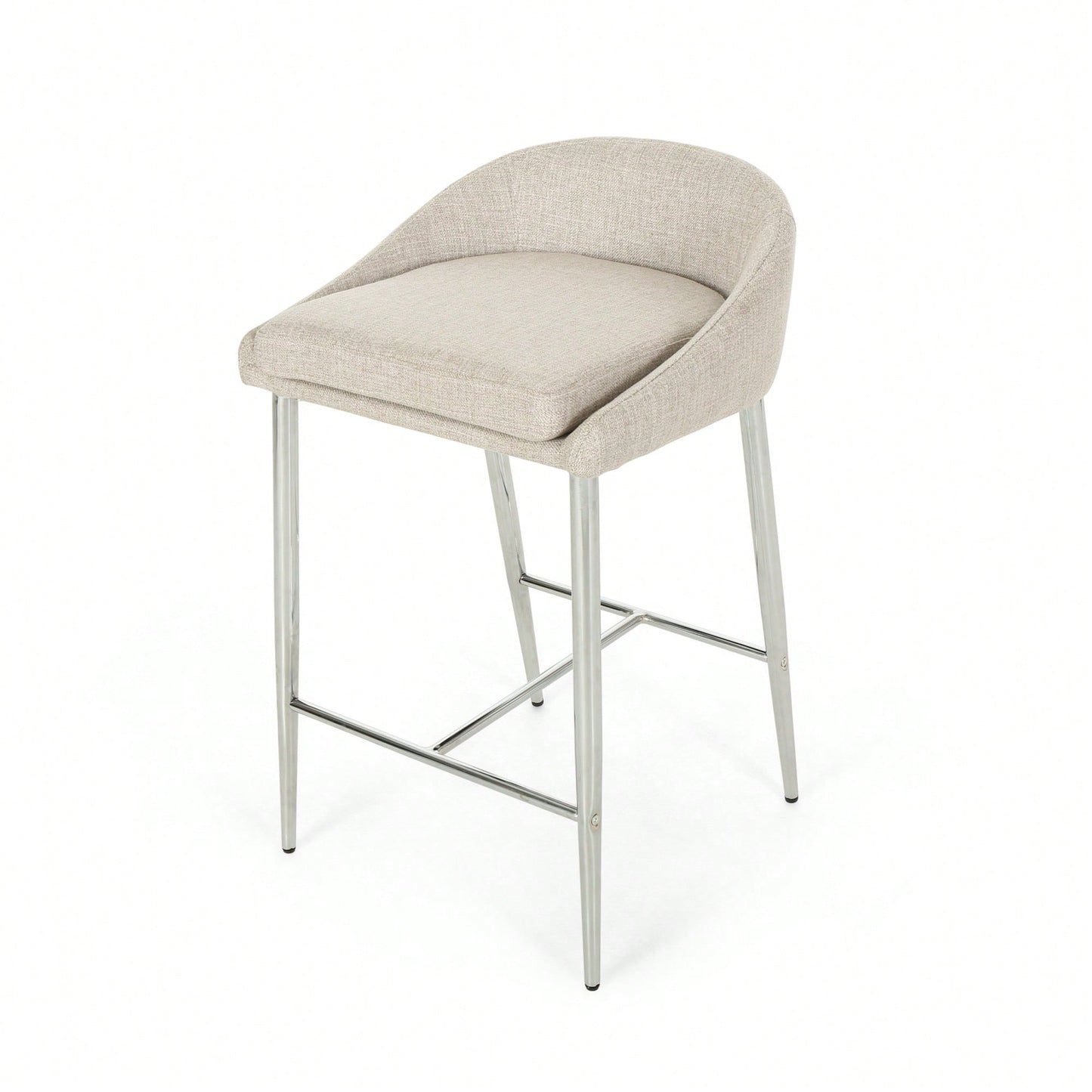 Set Of 2 Modern Counter Stools For Kitchen Island Or Bar Height Seating