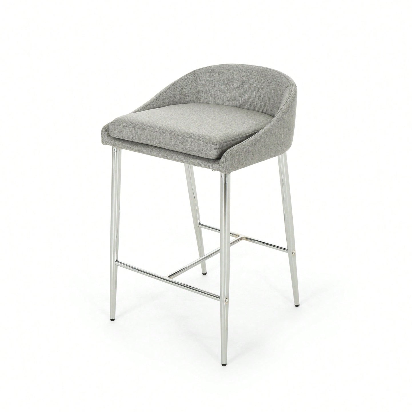 Set Of 2 Modern Counter Stools For Kitchen Island Or Bar Height Seating