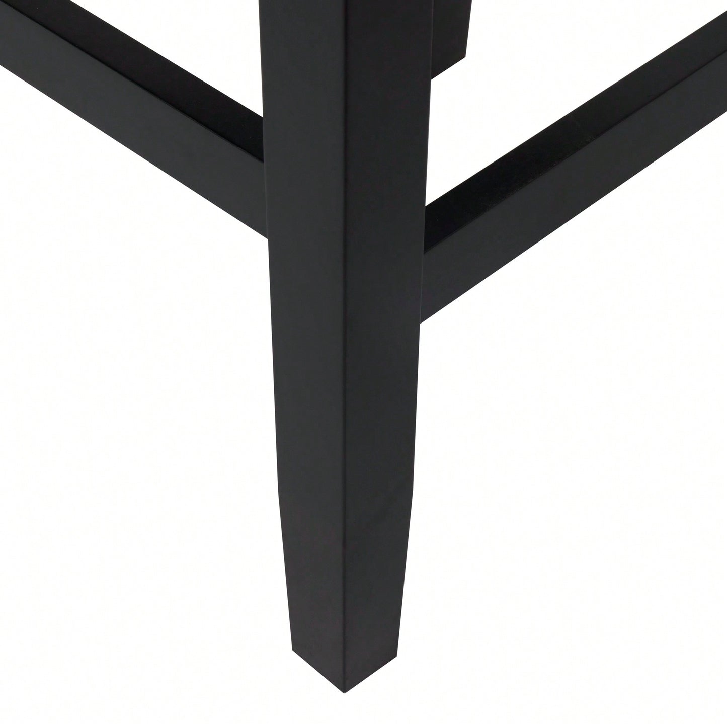 Set Of 2 26-Inch Backless Ivory Leather Counter Stools For Kitchen And Bar Seating