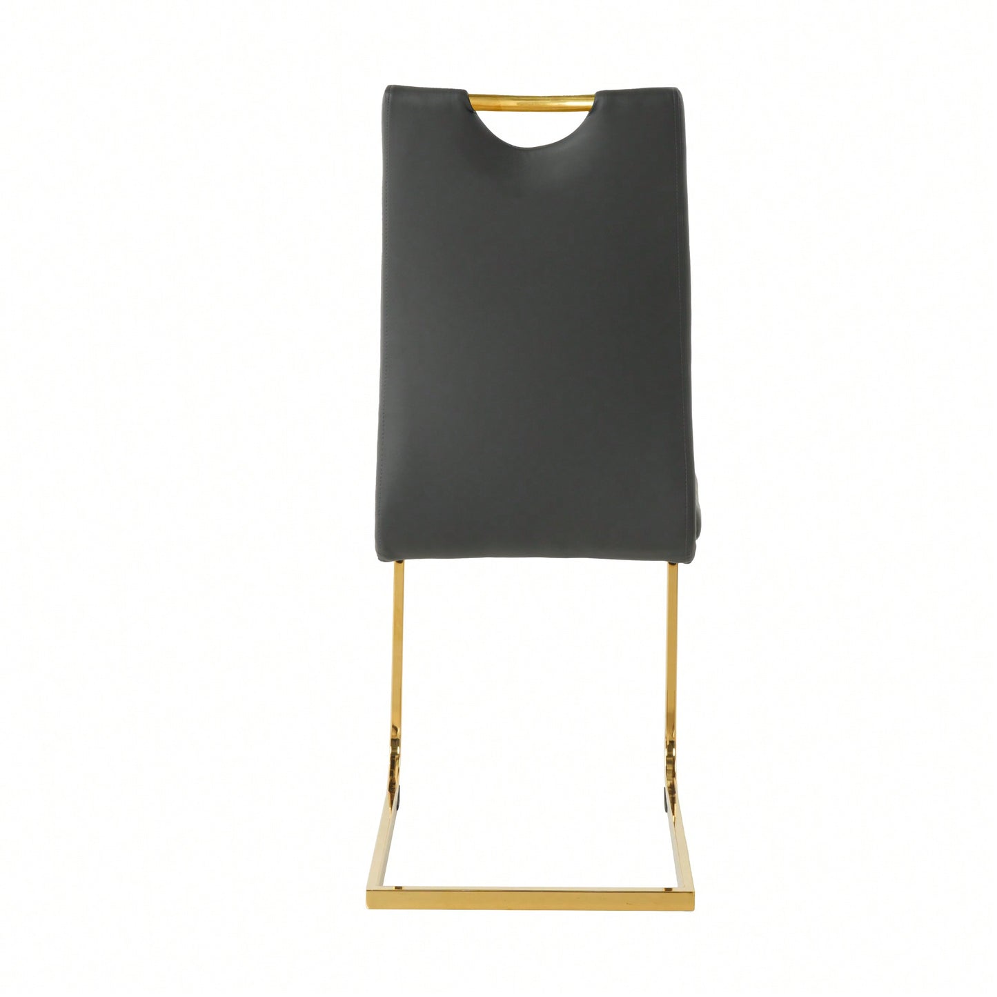 Elegant Charcoal Upholstered Dining Chair Set With Gold-Plated Metal Legs For Kitchen Living Room Bedroom