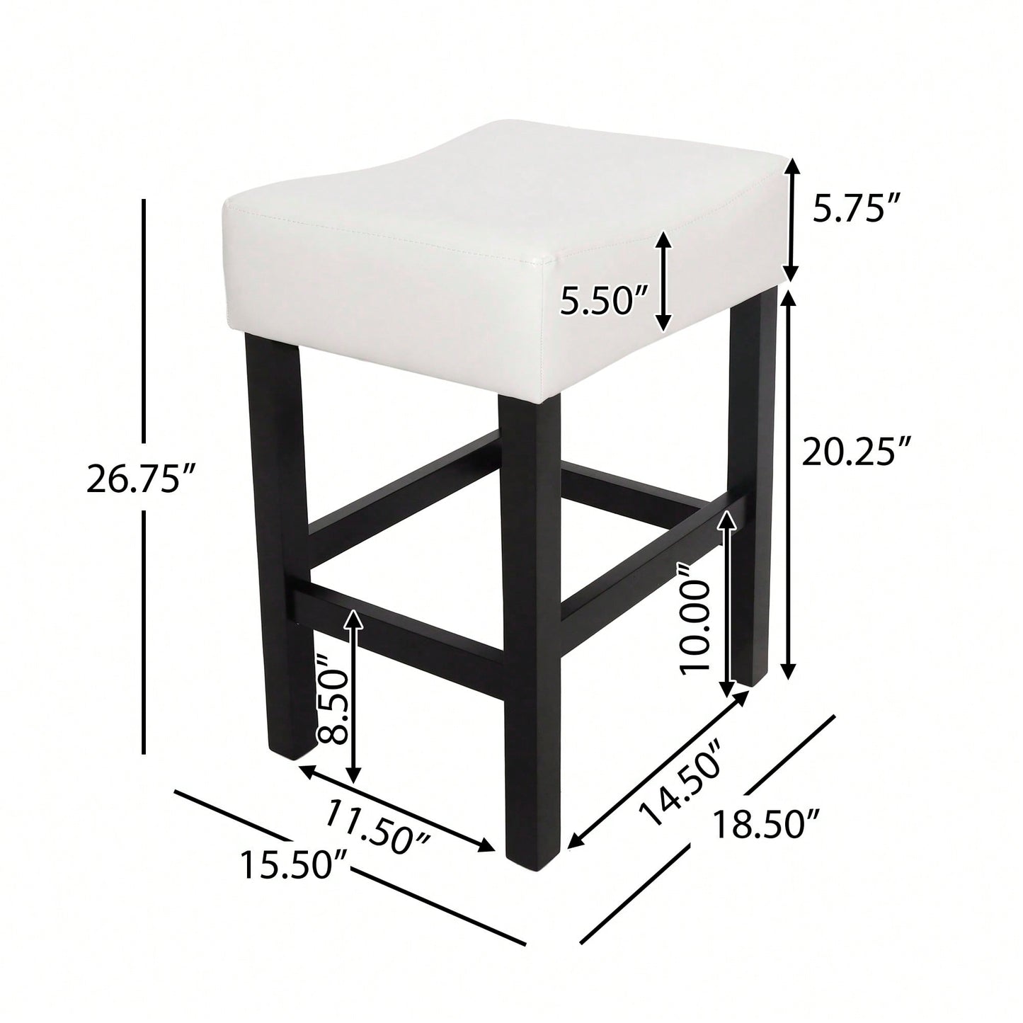 Set Of 2 Backless Counter Stools For Modern Kitchen And Dining Spaces