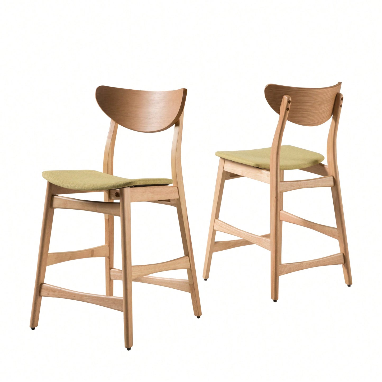 Set Of 2 Stylish Counter Height Chairs For Kitchen Or Bar Use
