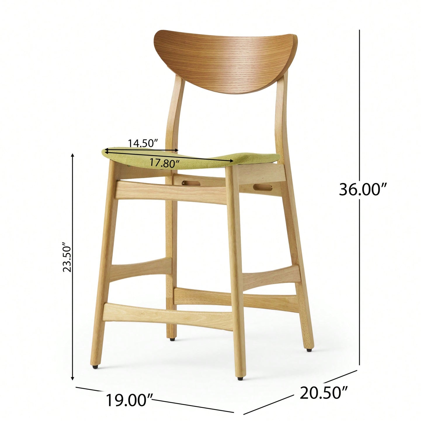 Set Of 2 Stylish Counter Height Chairs For Kitchen Or Bar Use