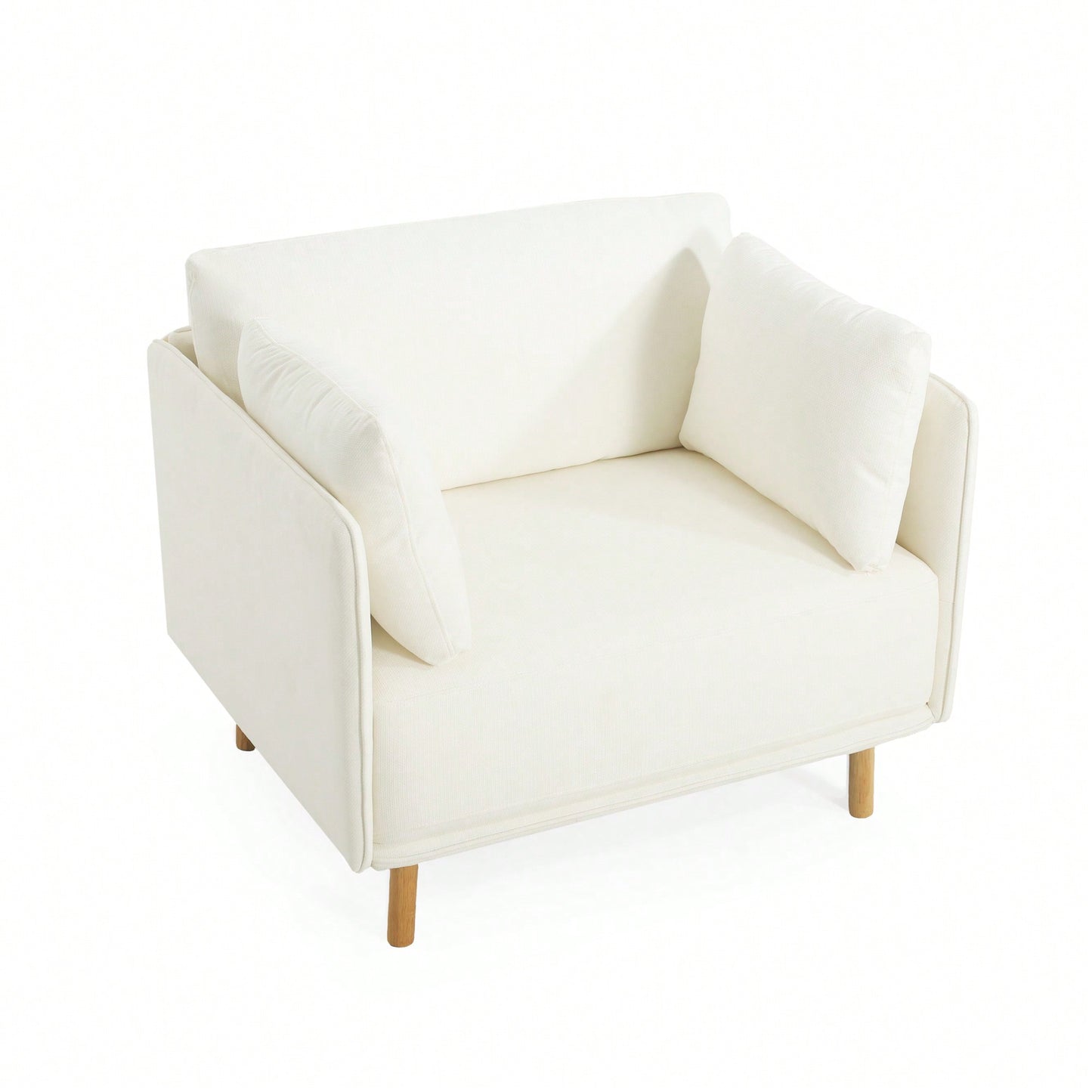 Stylish 39 Inch Upholstered Accent Chair With Plush Cushions And Elegant Armrests For Cozy Living Room Bedroom Or Office Lounge Seating