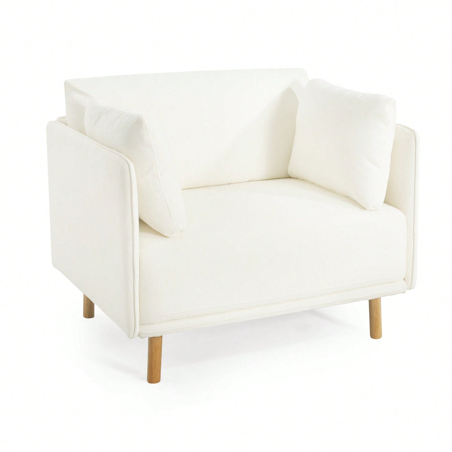 Stylish 39 Inch Upholstered Accent Chair With Plush Cushions And Elegant Armrests For Cozy Living Room Bedroom Or Office Lounge Seating
