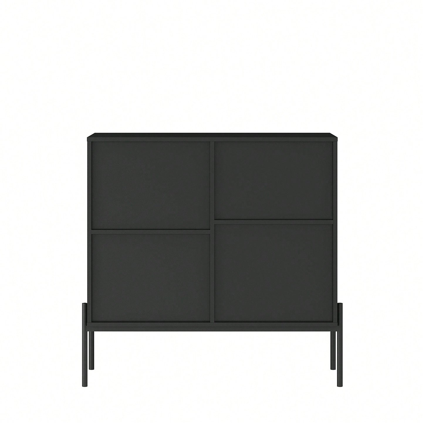Elegant Black Sideboard Buffet Cabinet With Drawers And Wine Rack For Living Room Or Kitchen Dining Room Storage And Decor