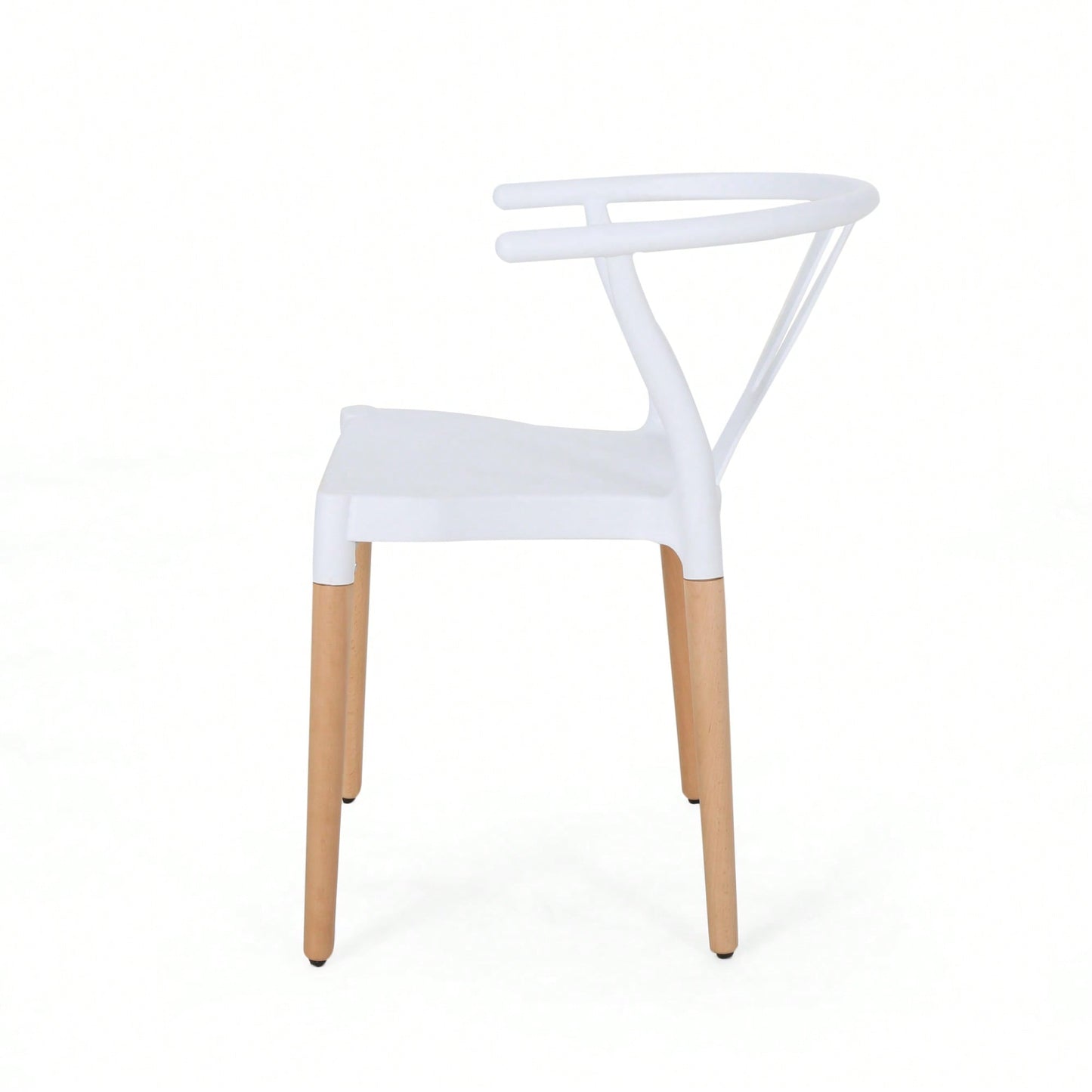 Set Of 2 Modern Plastic Dining Chairs For Home And Kitchen Use