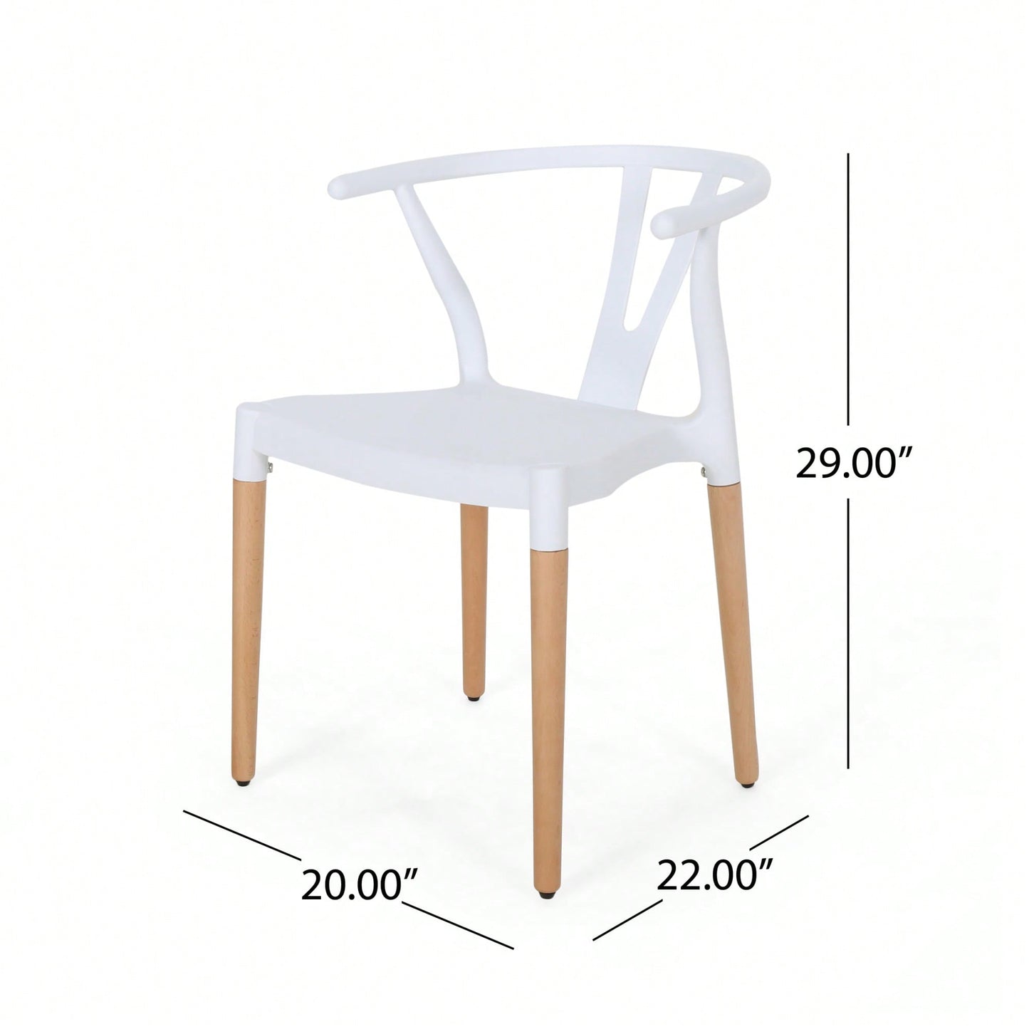 Set Of 2 Modern Plastic Dining Chairs For Home And Kitchen Use