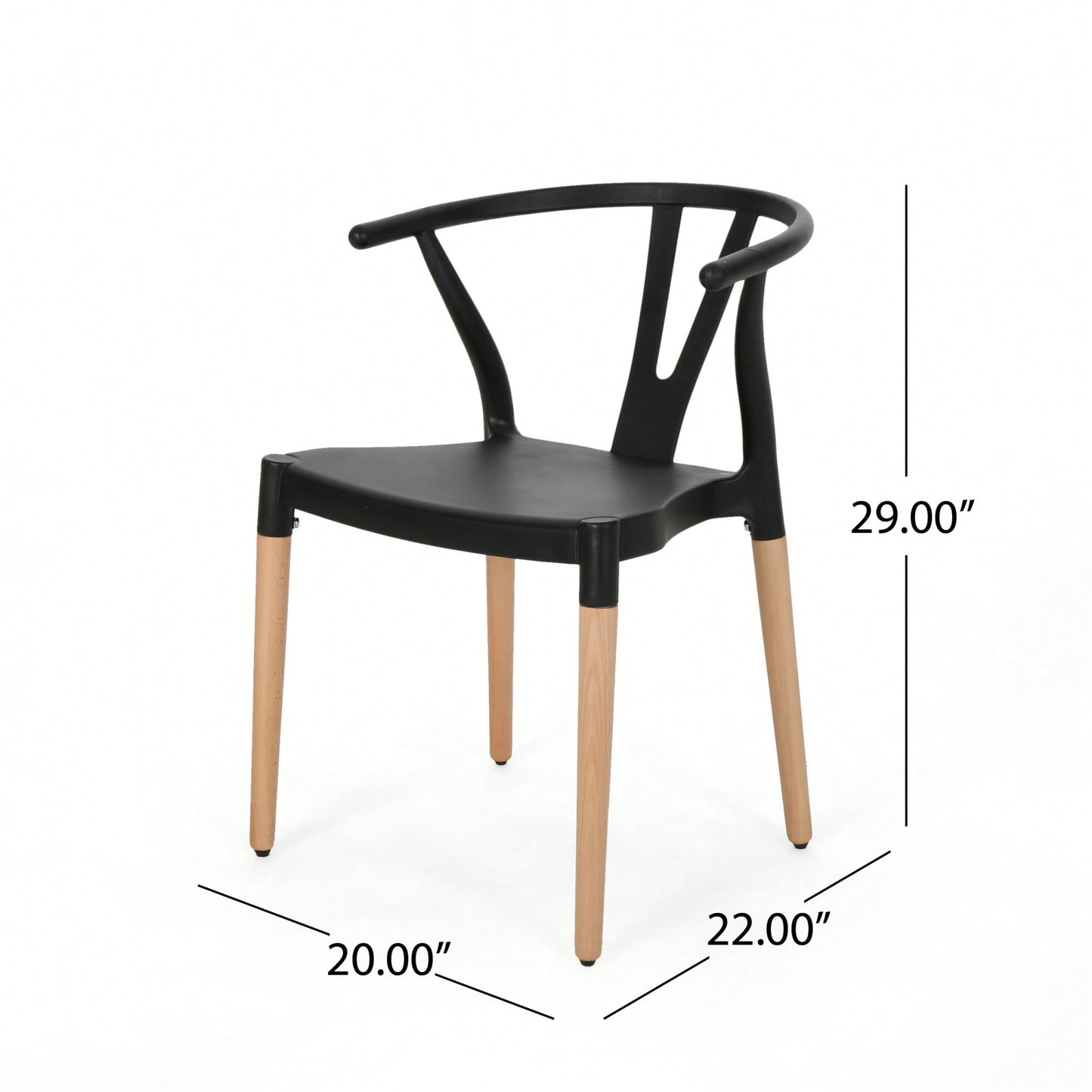 Set Of 2 Modern Plastic Dining Chairs For Home And Kitchen Use
