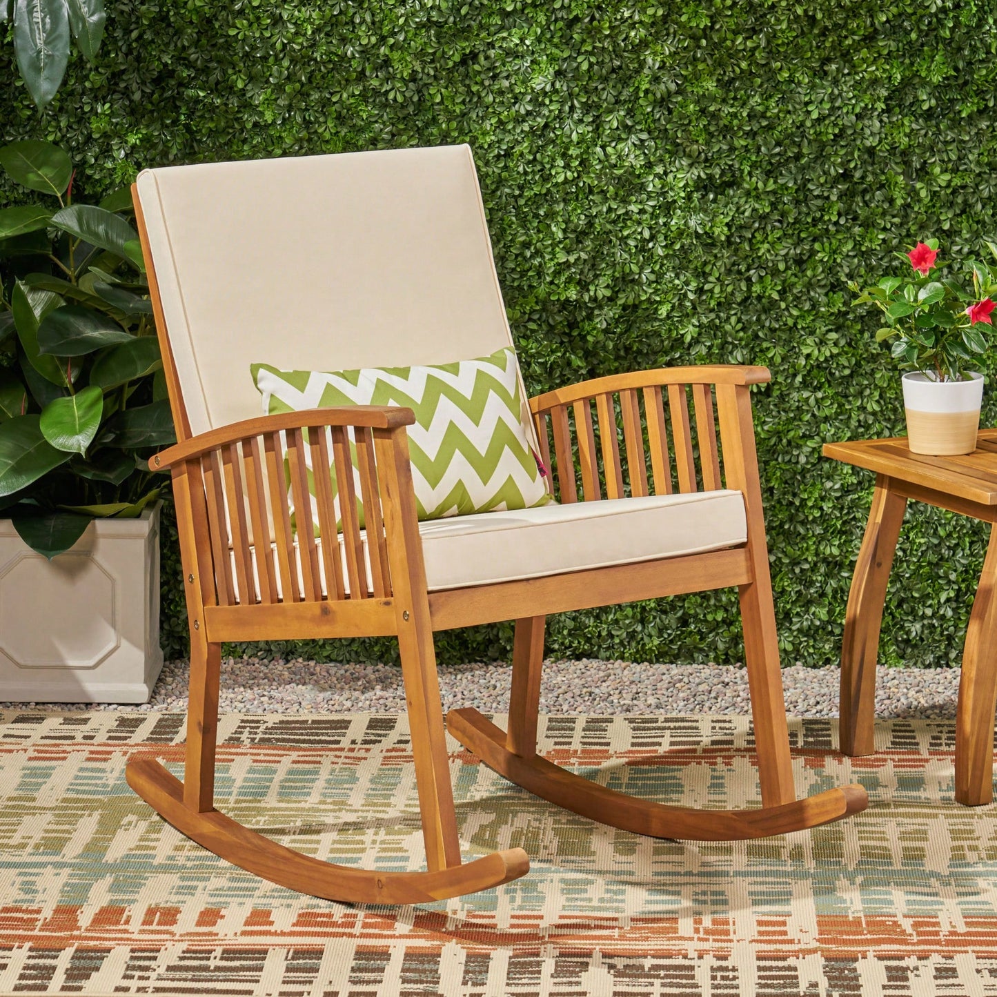 Comfortable Wooden Rocking Chair For Relaxation And Style