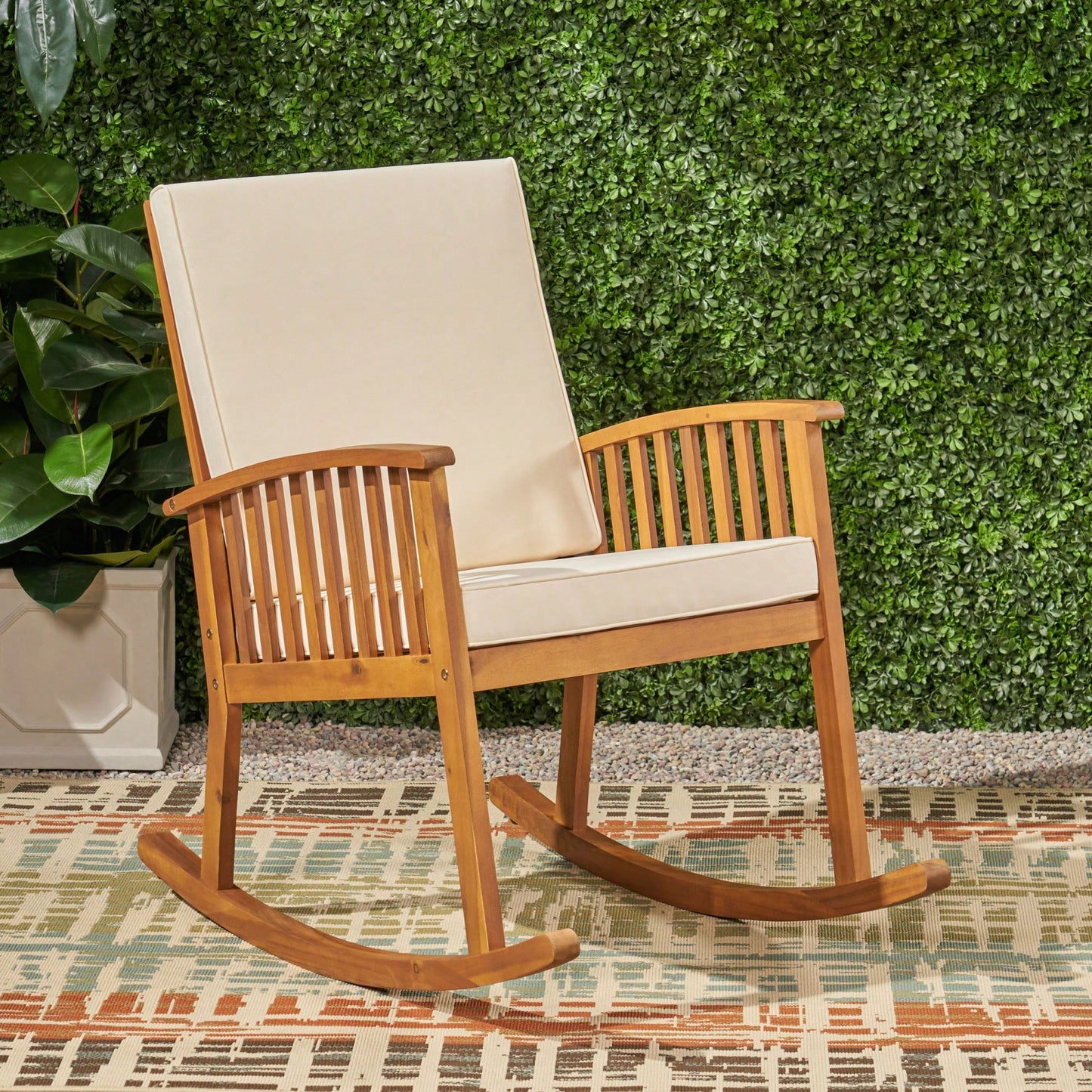 Comfortable Wooden Rocking Chair For Relaxation And Style