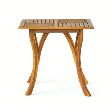 Rustic 31.5 Inch Square Wooden Dining Table For Modern Home Decor