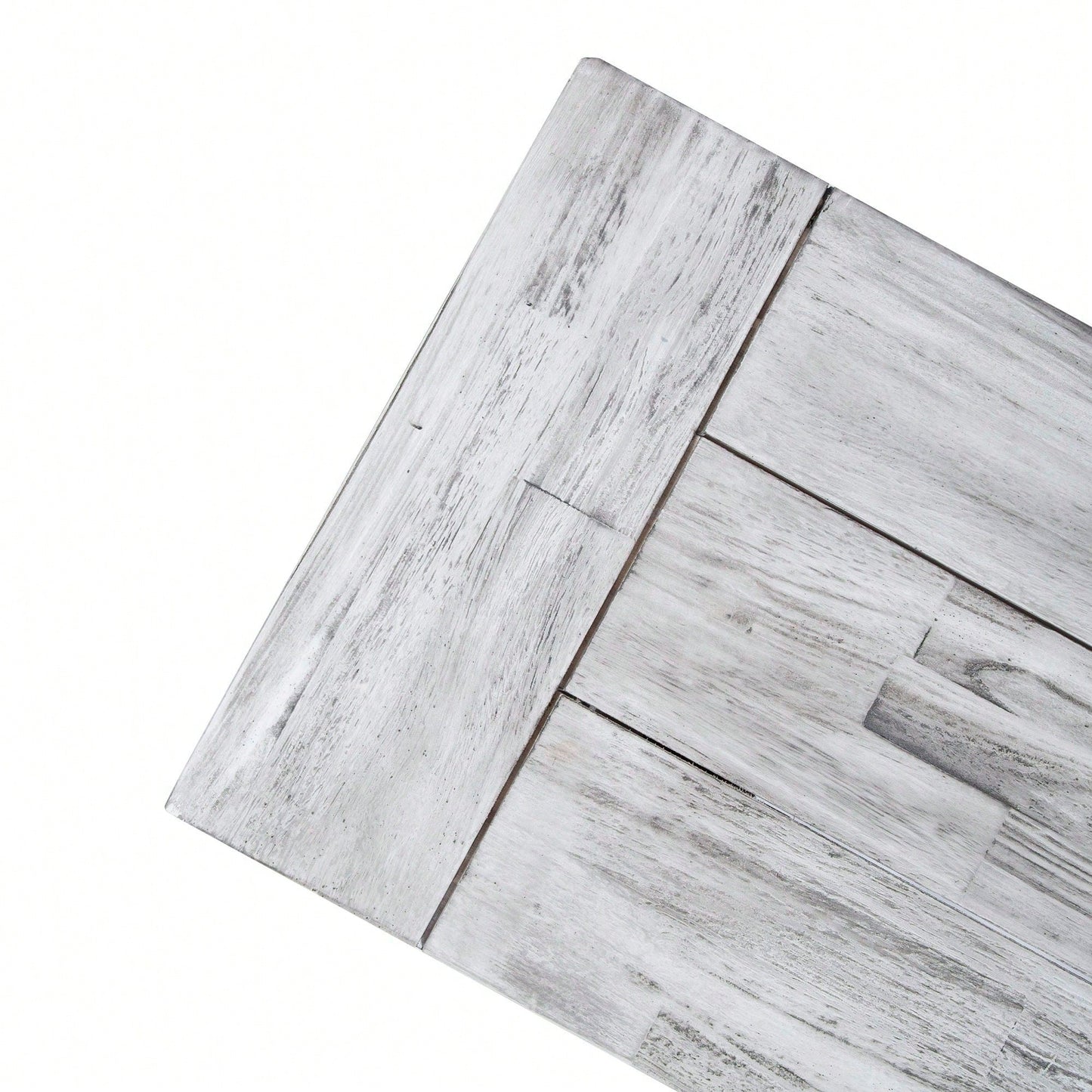Sandblast Acacia Wood Dining Bench With Black Rustic Metal Frame Light Grey
