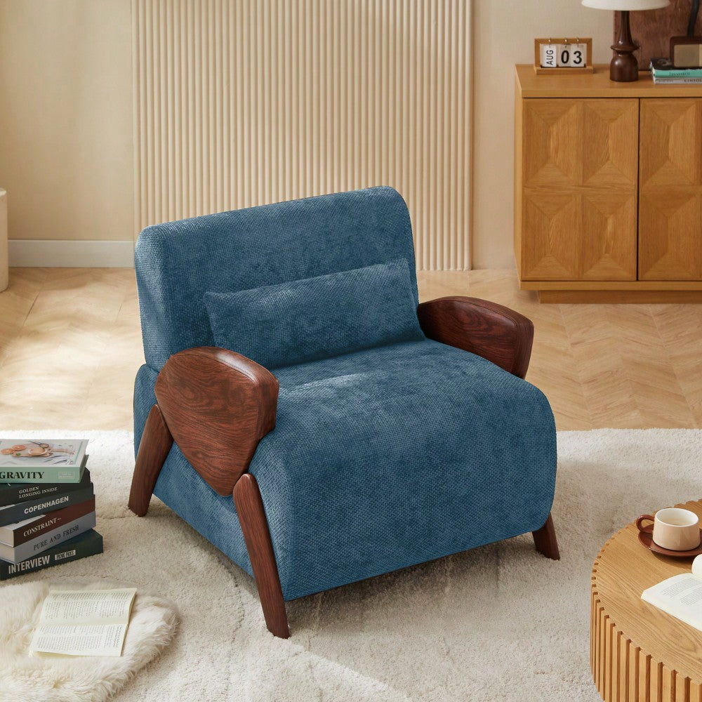 Stylish Modern Accent Armchair With Plush Cushions And Comfortable Armrests For Living Room Bedroom Or Office