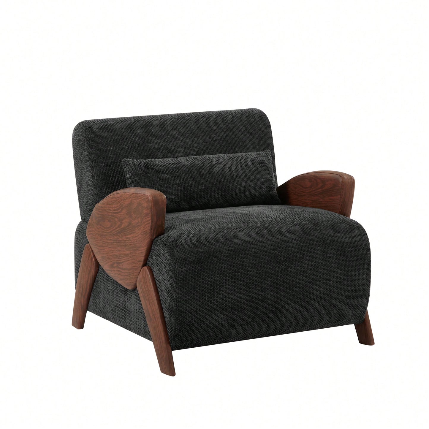 Stylish Modern Accent Armchair With Plush Cushions And Comfortable Armrests For Living Room Bedroom Or Office
