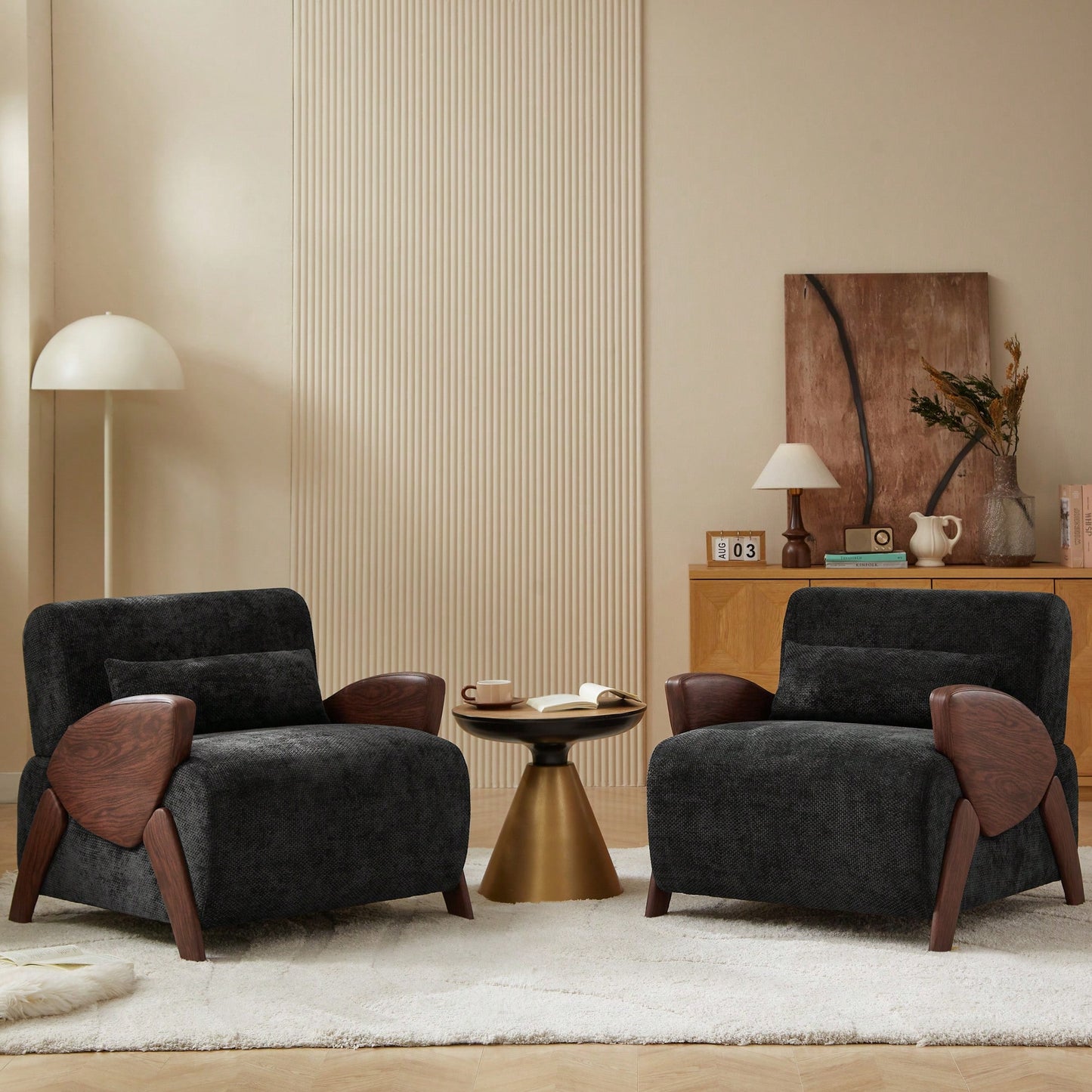 Stylish Modern Accent Armchair With Plush Cushions And Comfortable Armrests For Living Room Bedroom Or Office