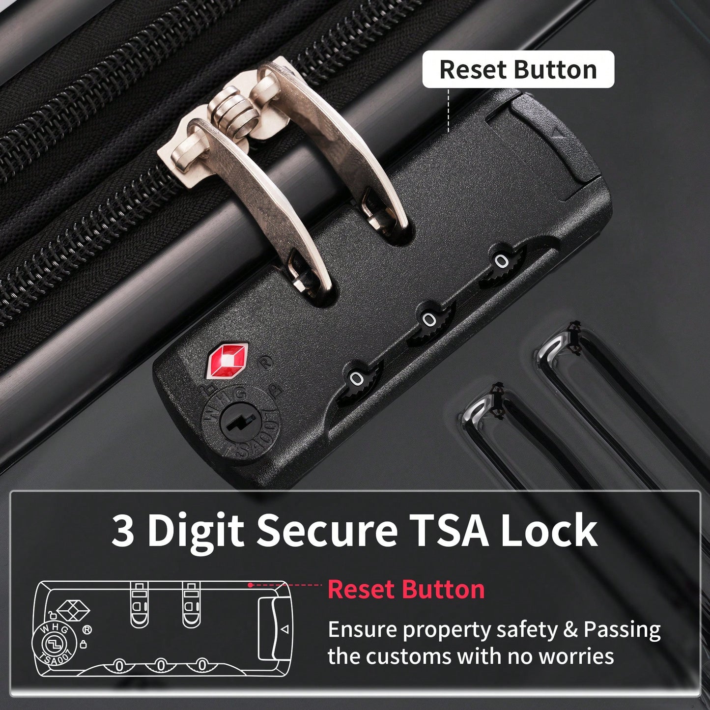 Expandable 3 Piece Gradient Blue Hardshell Luggage Set With Spinner Wheels And TSA Lock Lightweight 20 24 28 Inches
