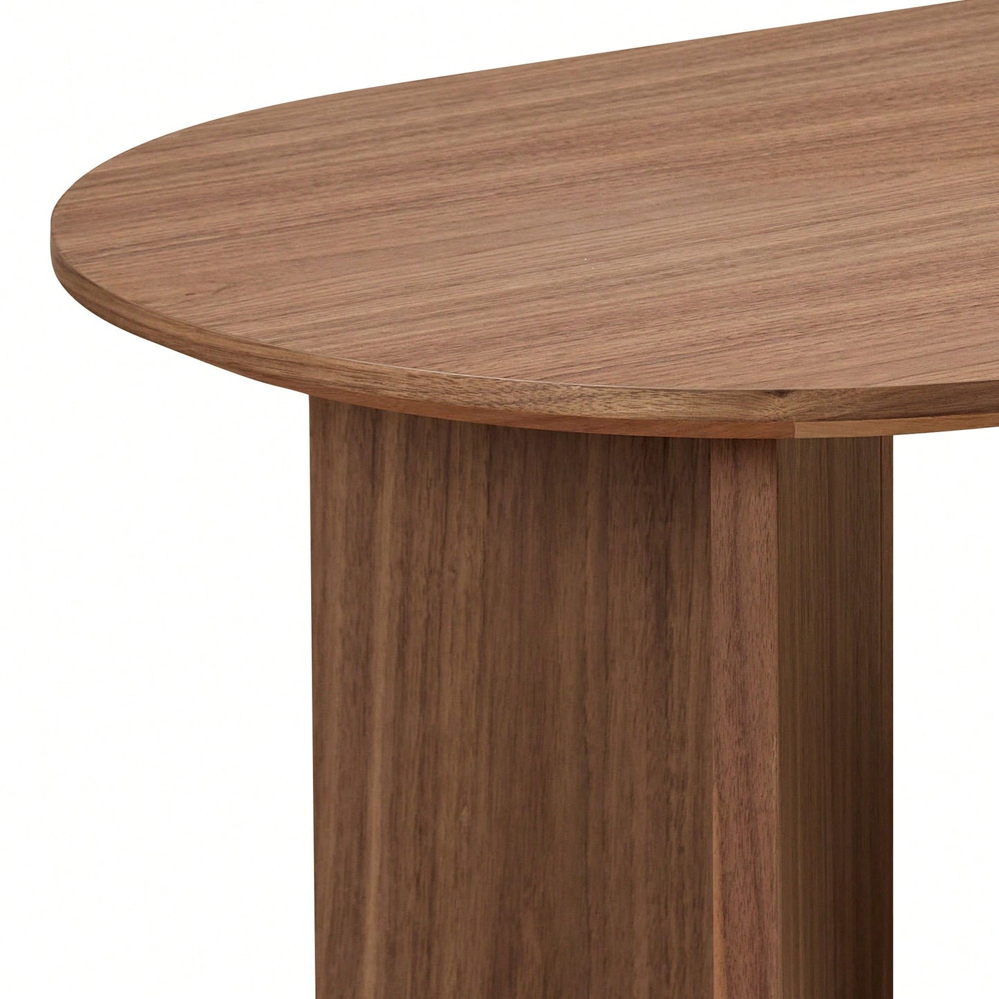 39.37 Inch Oval Coffee Table For Living Room Small Modern MDF Design With Sturdy Pedestal Black Finish Ideal For Apartment And Bedroom