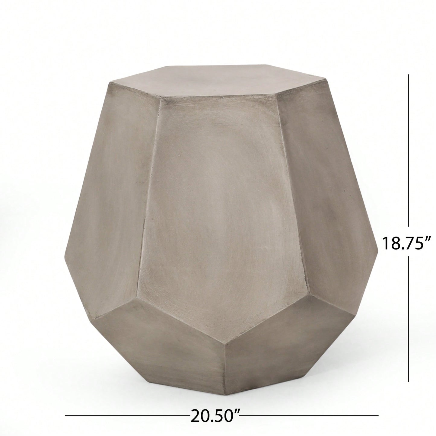 Light Grey Outdoor Side Table For Patio And Garden