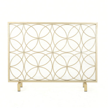 Elegant Fire Screen For Home Decor And Safety - Durable Metal Design With Stylish Finish