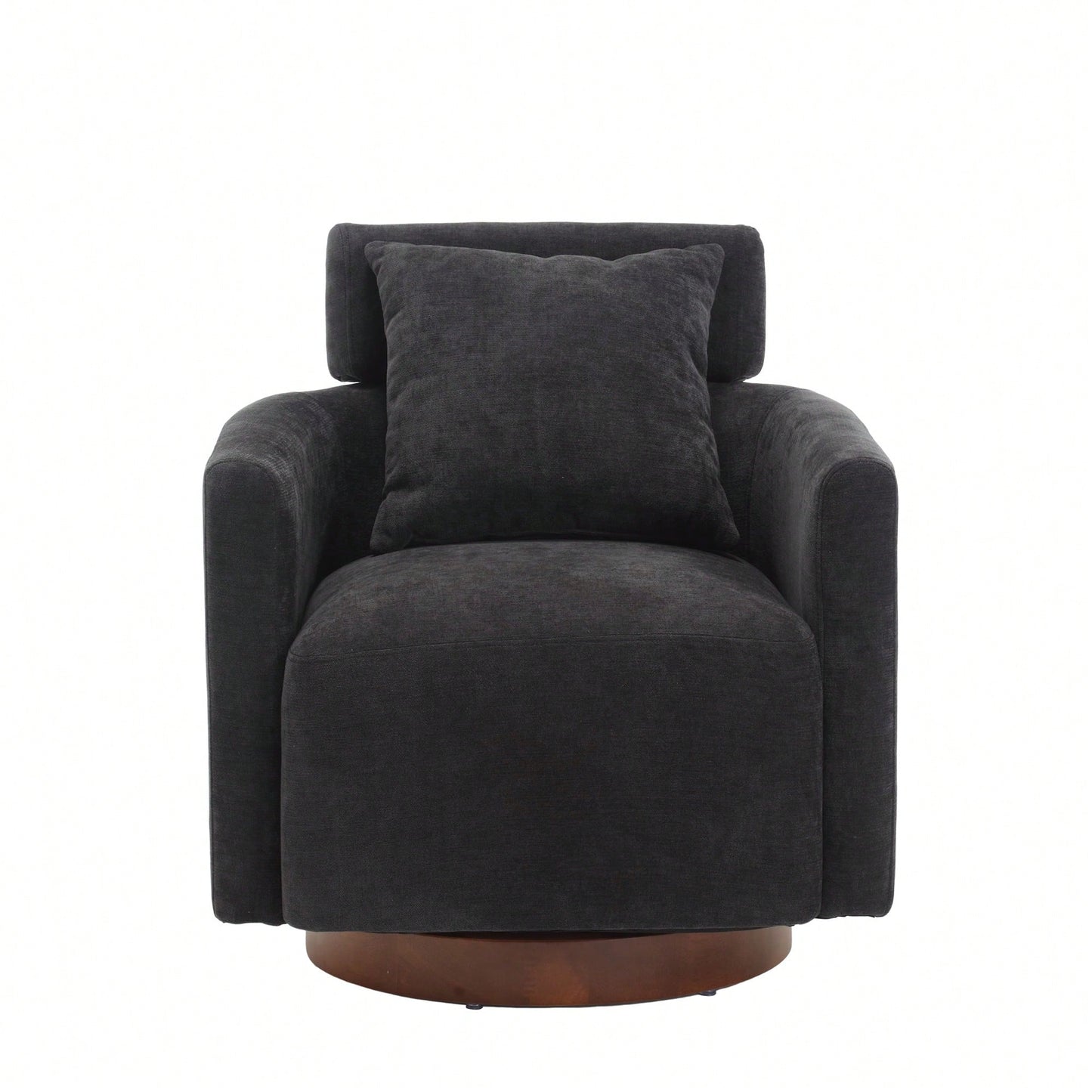 Ergonomic Living Room Chair With 360-Degree Rotation Multi-Gear Adjustable Backrest Soft Chenille Fabric