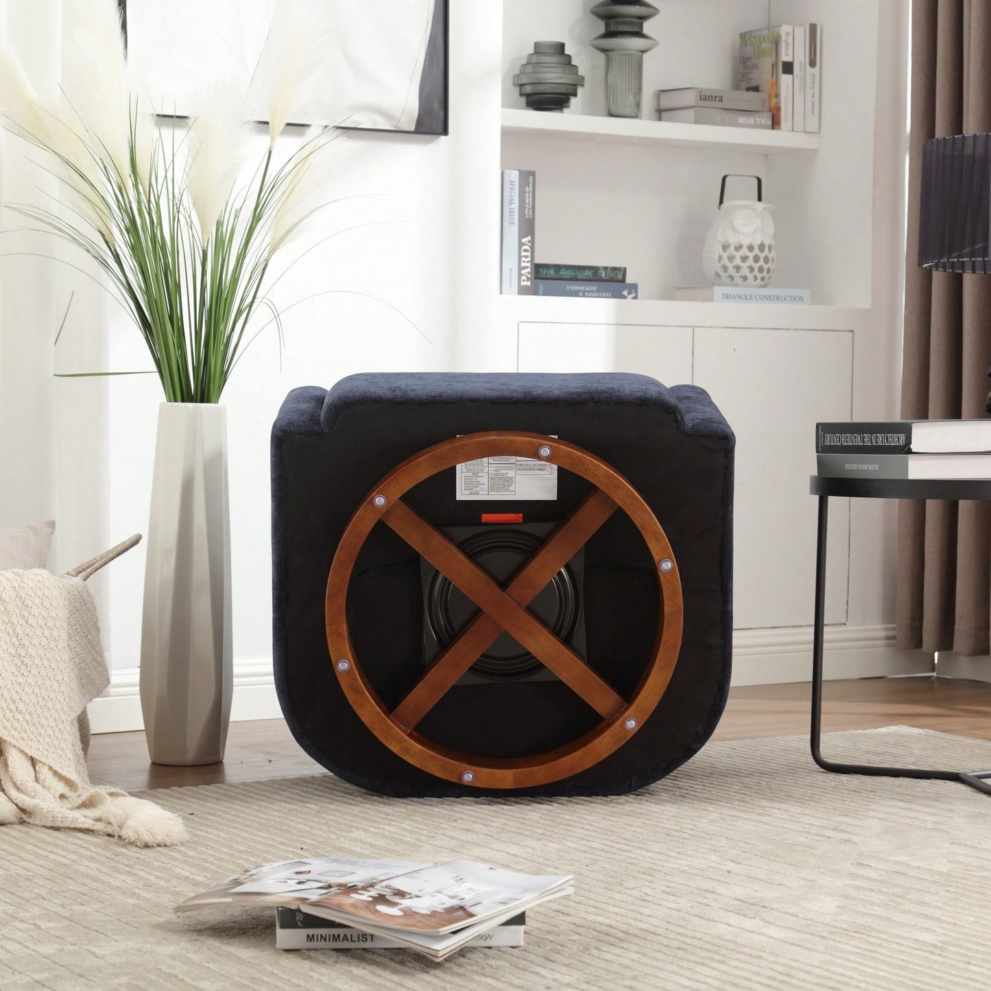 Ergonomic Living Room Chair With 360-Degree Rotation Multi-Gear Adjustable Backrest Soft Chenille Fabric