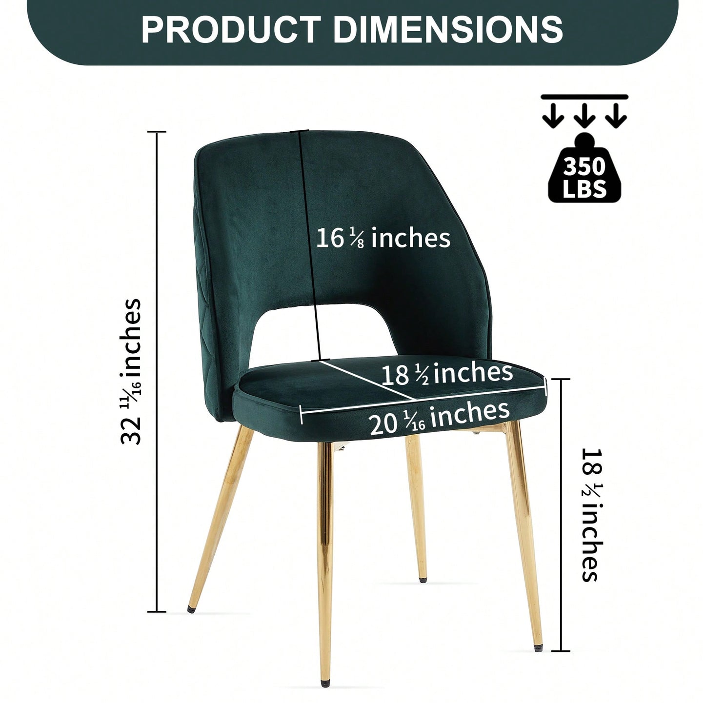 Elegant Black Velvet Upholstered Dining Chairs Set Of 4 With Metal Legs And Stylish Hollow Back Design