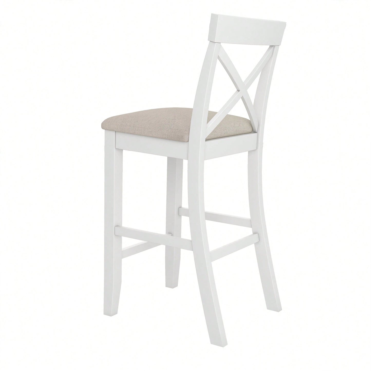48 Inch Rectangular Wood Bar Height Dining Set With 2 Chairs For Small Spaces Cherry And White Finish