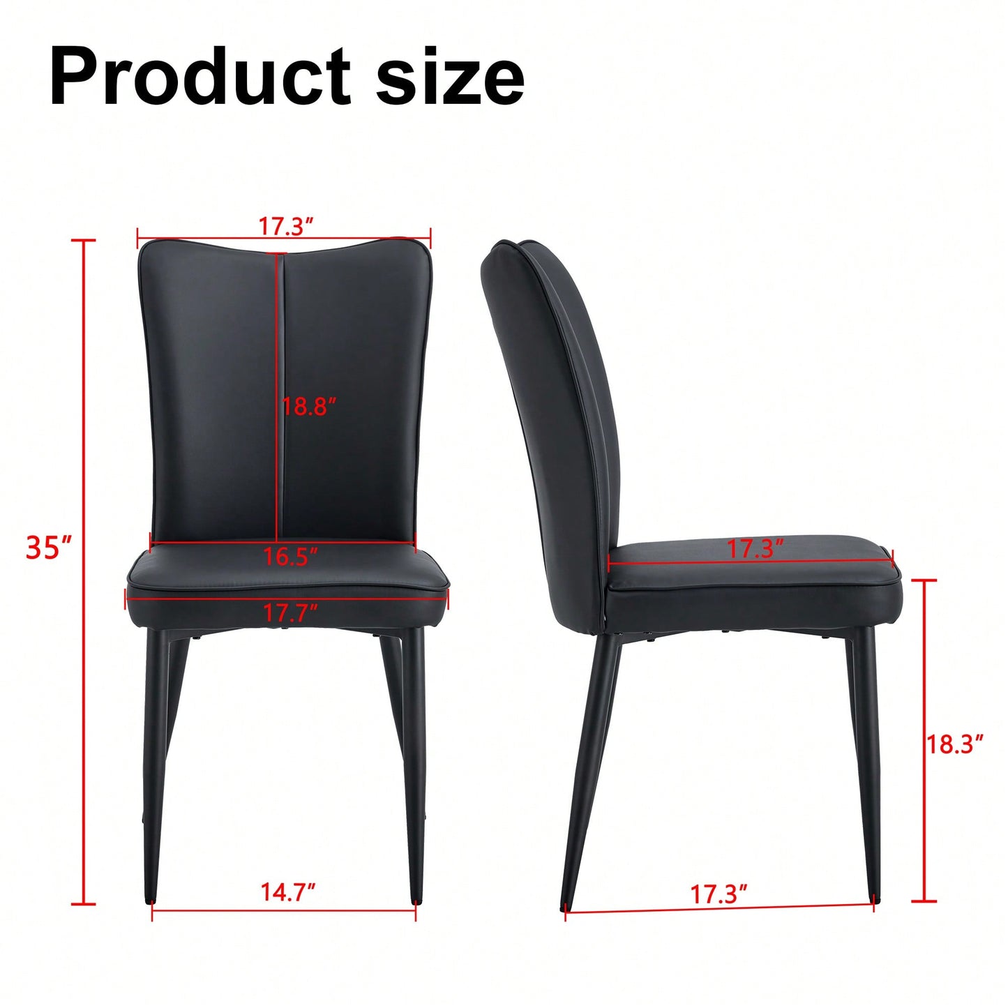 PU Dining And Office Chair Set 4 Pieces With Black Metal Legs For Restaurants Living Rooms And Offices Light Gray