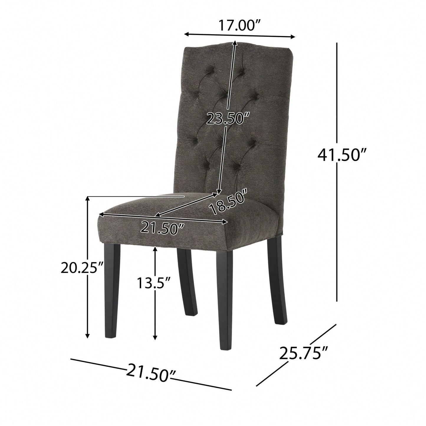 Elegant Tufted Dining Chairs Set Of 2 For Modern Home Decor