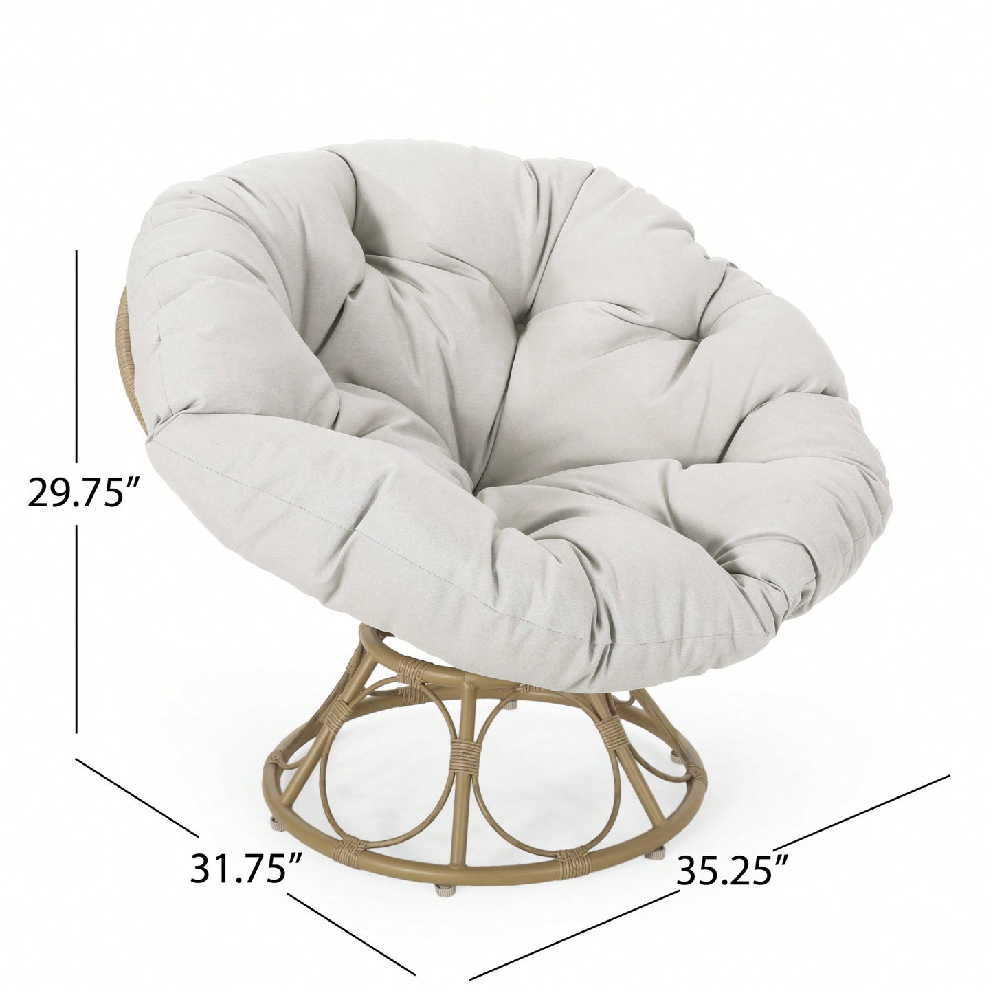 Cozy Boho Style Papasan Chair With Cushioned Seat For Relaxation And Comfort