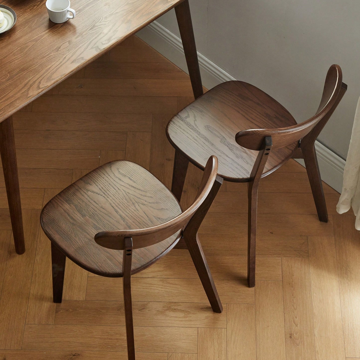 Natural FAS Grade Oak Dining Chair Solid Wood Simple Design 46.5x54x80cm Ideal For Living Room