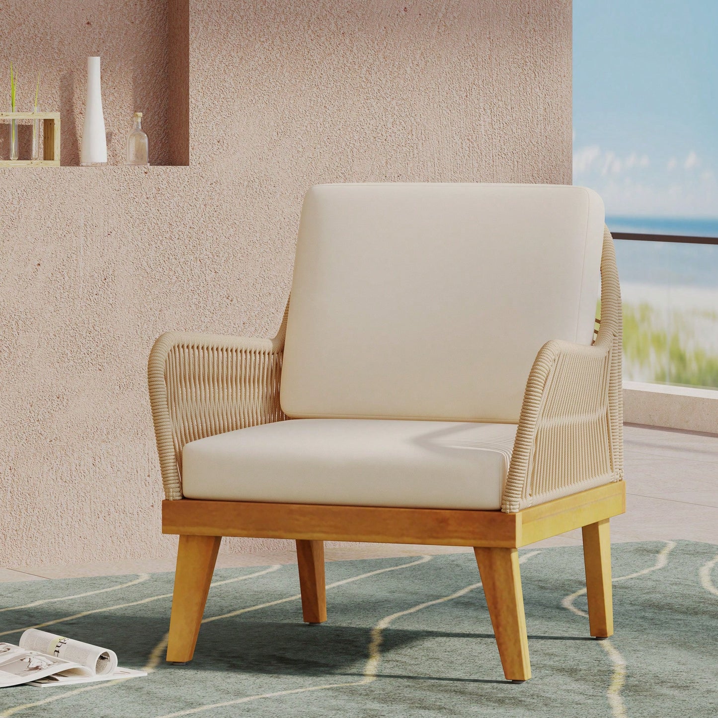 Elegant Upholstered Club Chair For Living Room And Office Use