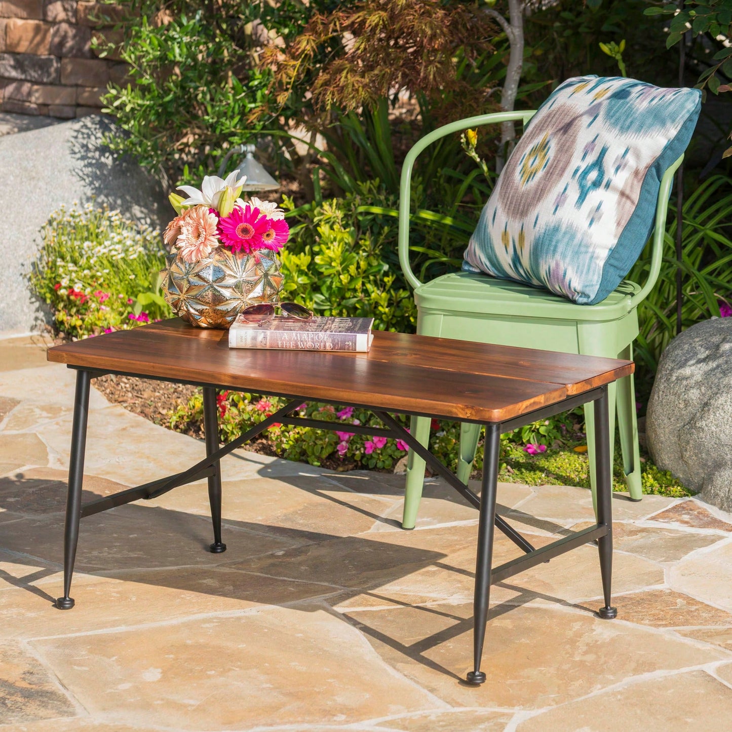 Industrial Wood And Metal Coffee Table For Modern Living Spaces