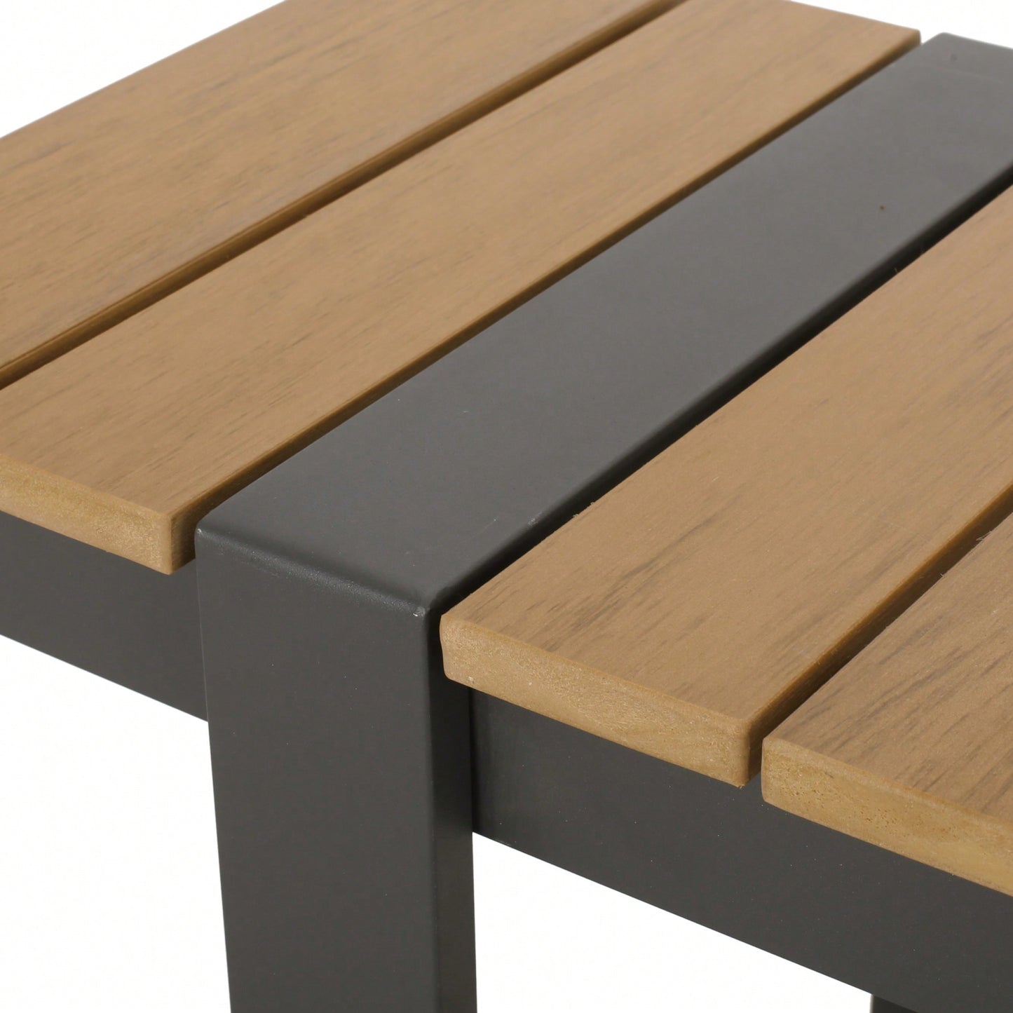 Outdoor Dining Bench For Stylish Patio Seating Gray And Natural