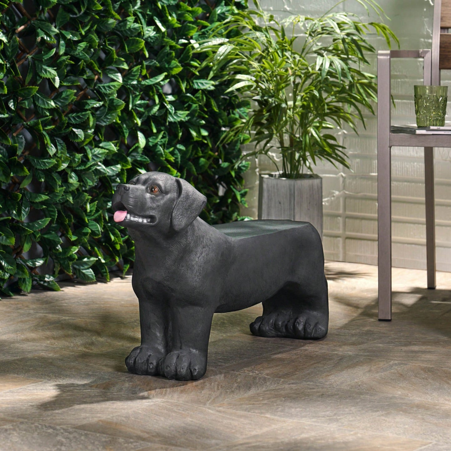 Durable Outdoor Dog Bench With Comfortable Design For Pets And Owners