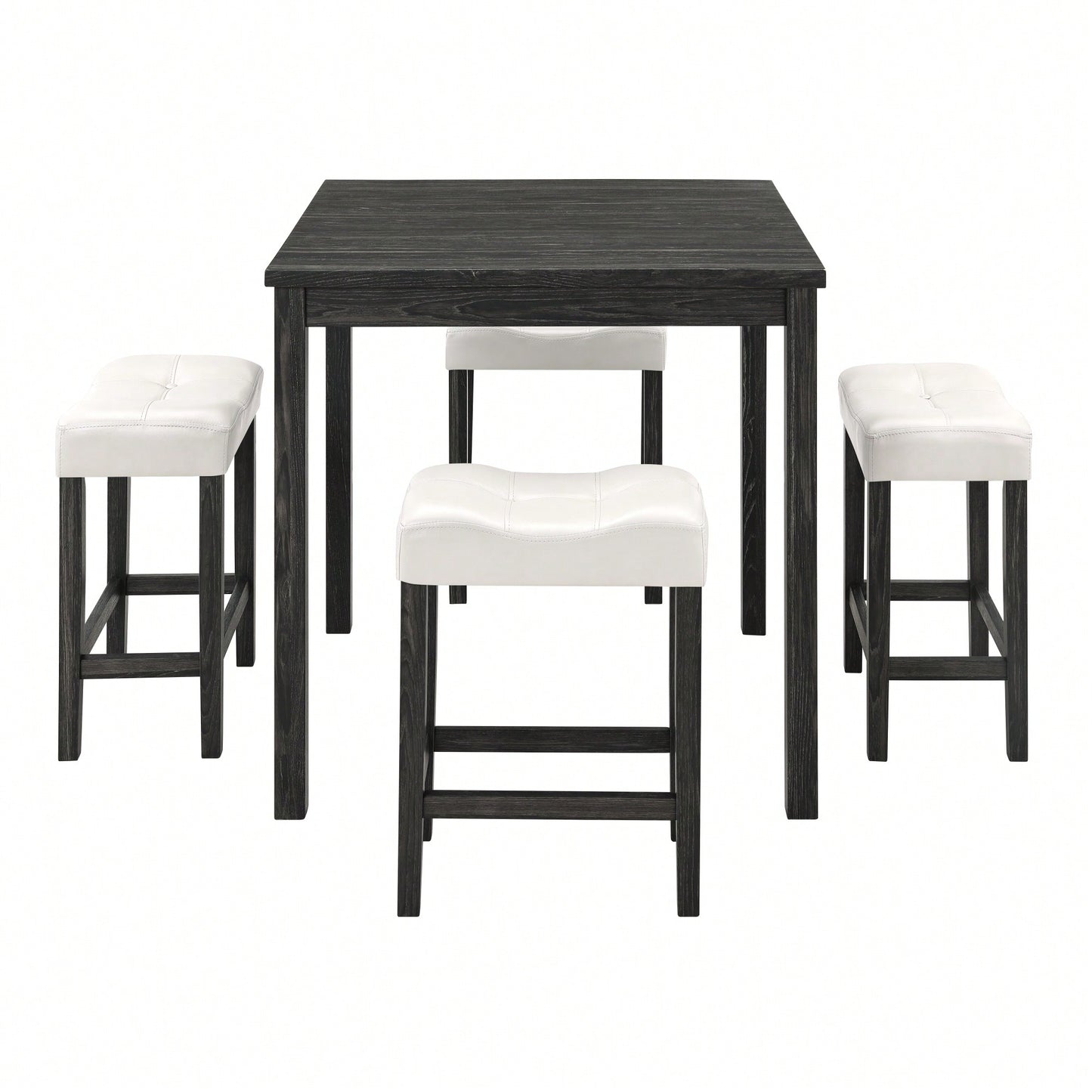 Industrial 5 Piece Dining Table And Chairs Set For Living Room Dining Room Game Room