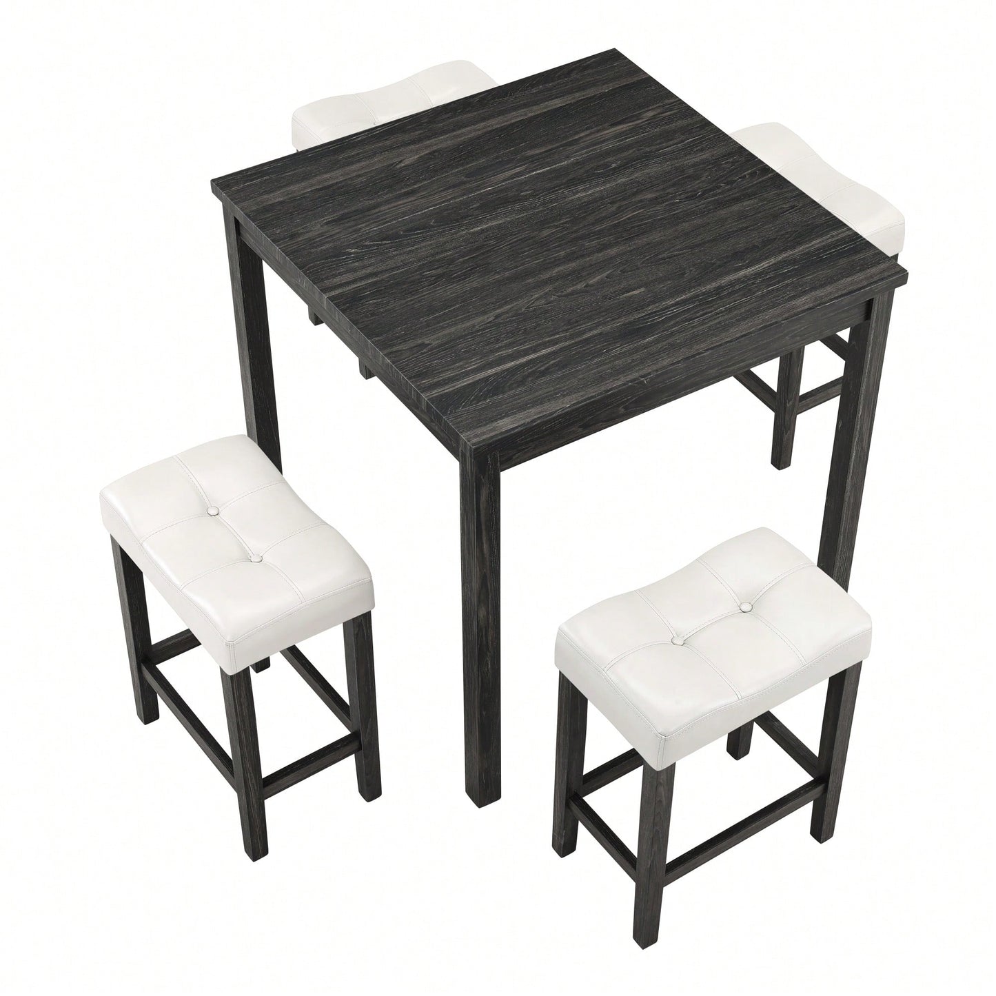 Industrial 5 Piece Dining Table And Chairs Set For Living Room Dining Room Game Room