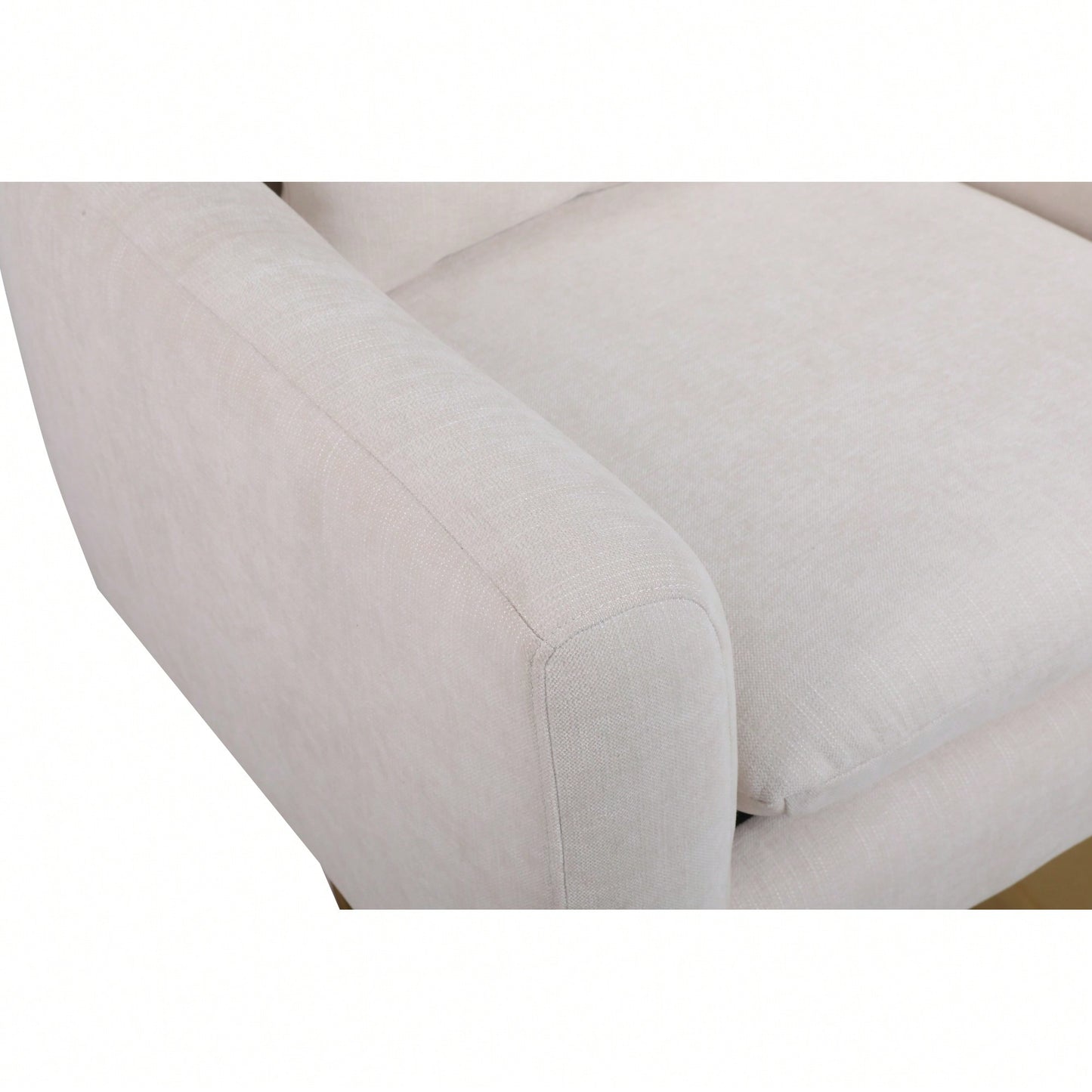 Teddy Fabric 360-Degree Swivel Accent Chair For Stylish Living Room Decor White
