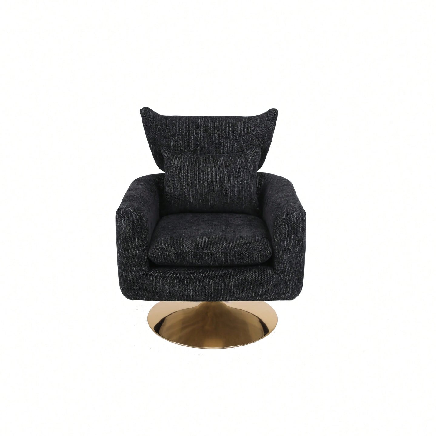 Teddy Fabric 360-Degree Swivel Accent Chair For Stylish Living Room Decor White