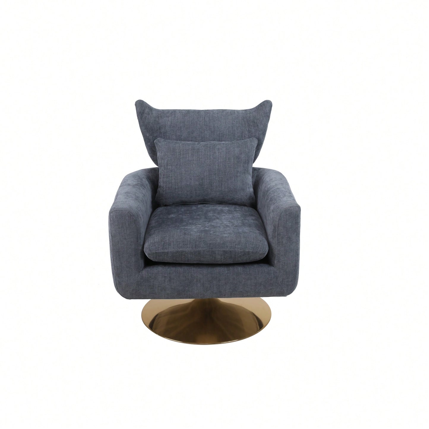 Teddy Fabric 360-Degree Swivel Accent Chair For Stylish Living Room Decor White