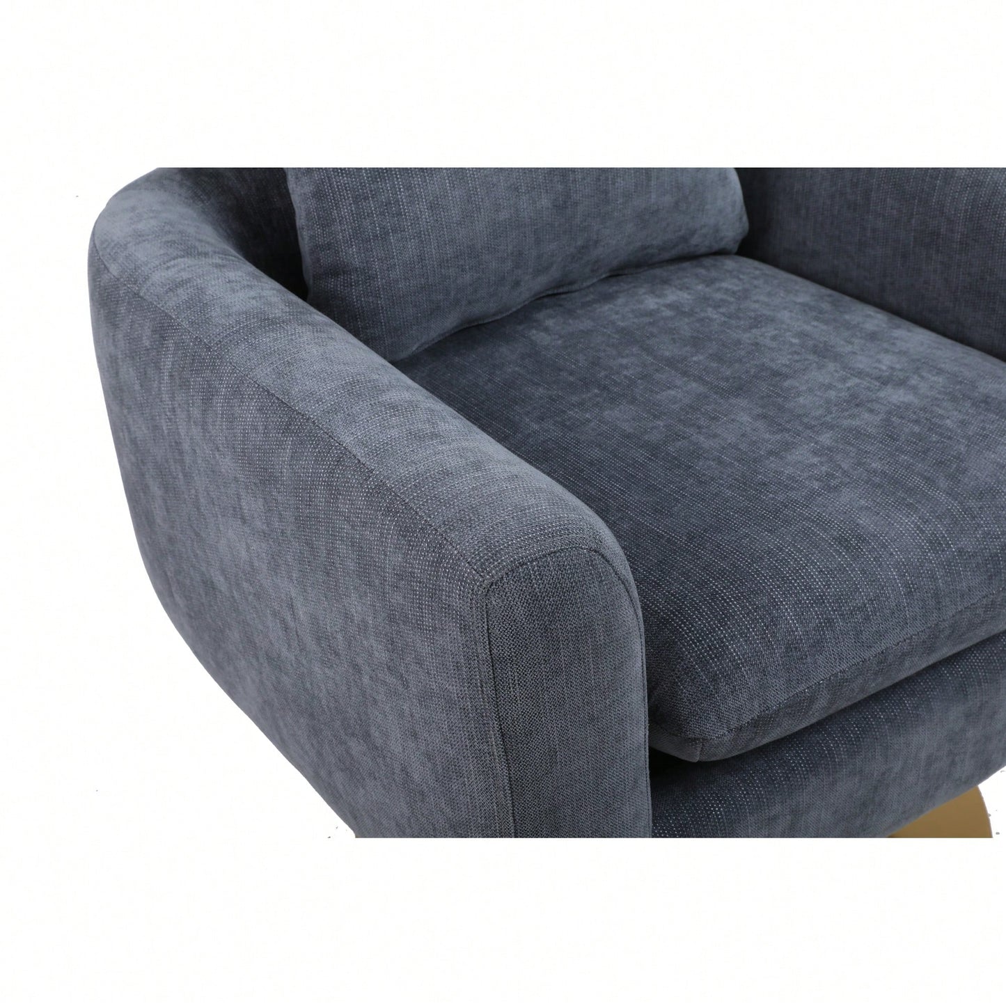 Teddy Fabric 360-Degree Swivel Accent Chair For Stylish Living Room Decor White