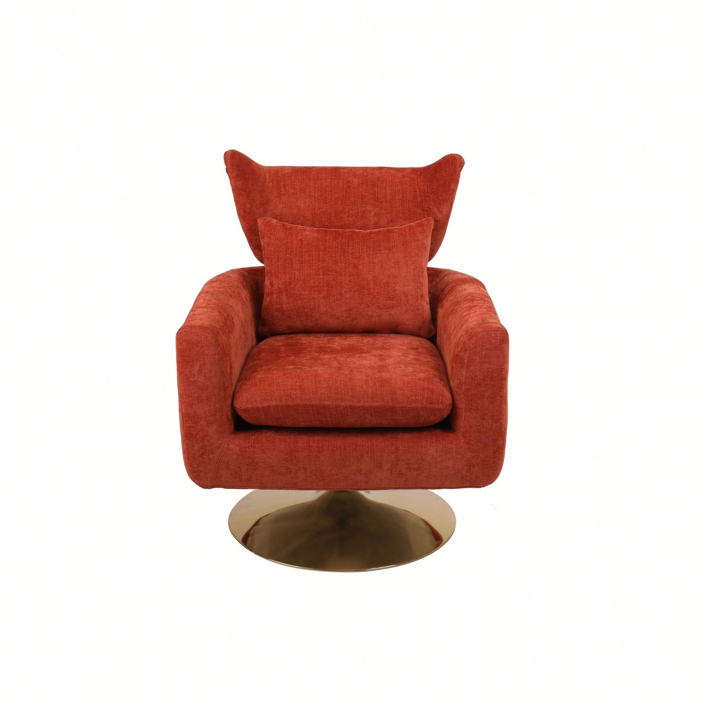 Teddy Fabric 360-Degree Swivel Accent Chair For Stylish Living Room Decor White