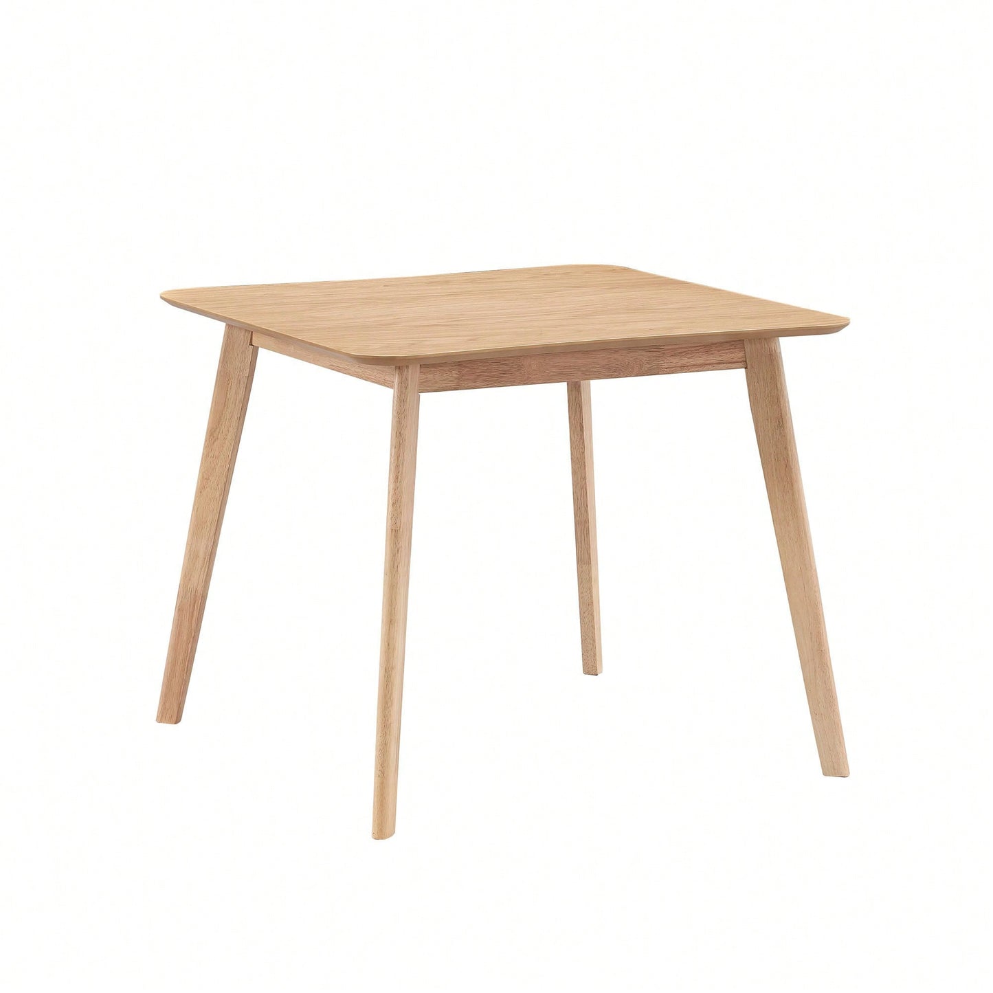 35.43 Inch Space-Saving Wooden Dining Table For 4, Modern Square Kitchen Table For Living Room, Apartment, And Restaurant, Black Finish
