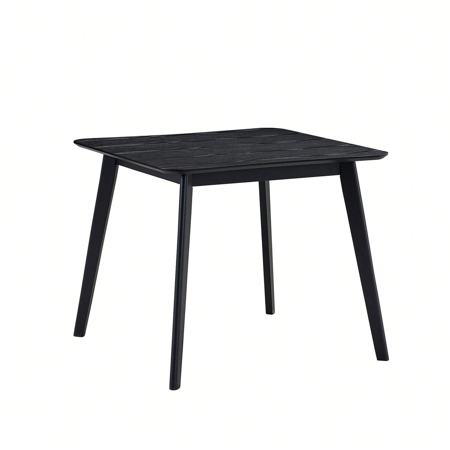35.43 Inch Space-Saving Wooden Dining Table For 4, Modern Square Kitchen Table For Living Room, Apartment, And Restaurant, Black Finish