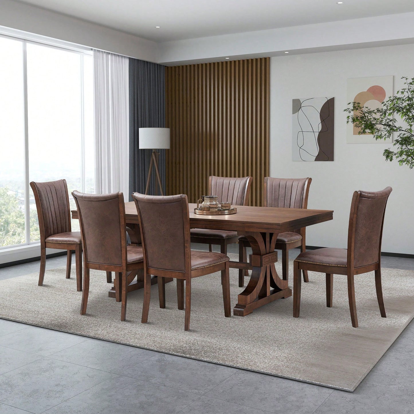 Set Of 2 Modern Fabric Upholstered Dining Chairs Mid Century Open Back Wooden Side Chairs For Kitchen Living Room Restaurant