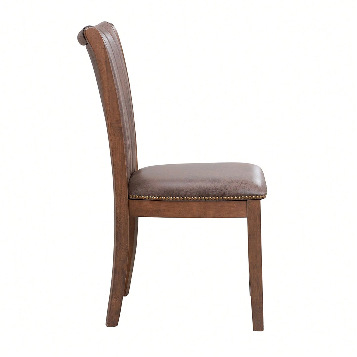 Set Of 2 Modern Fabric Upholstered Dining Chairs Mid Century Open Back Wooden Side Chairs For Kitchen Living Room Restaurant