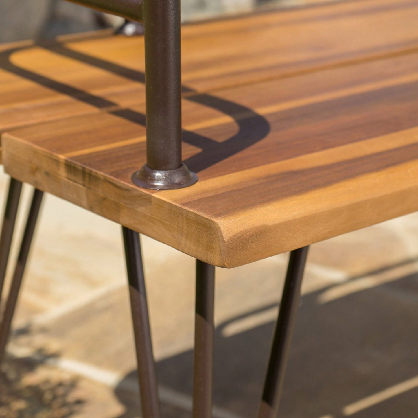 Industrial Wood And Metal Workbench For Versatile Home And Workshop Use