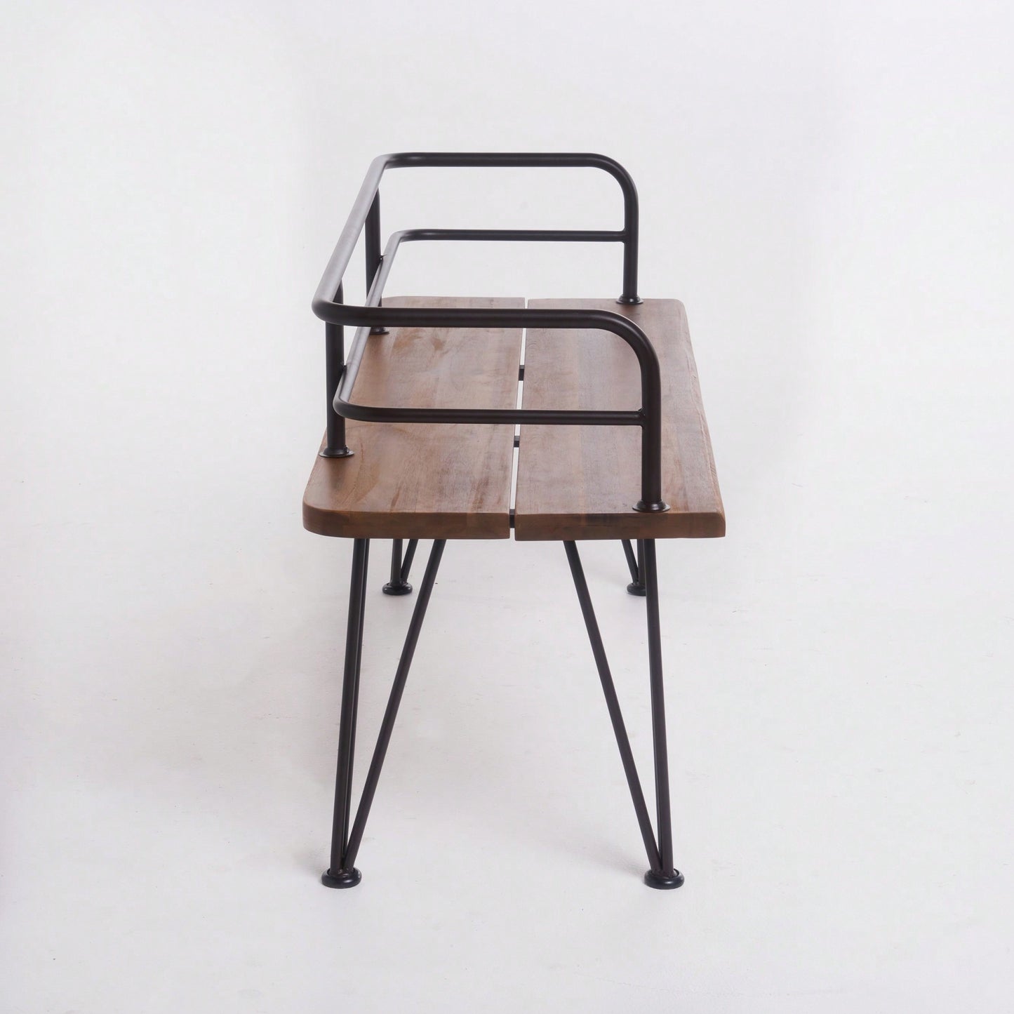 Industrial Wood And Metal Workbench For Versatile Home And Workshop Use